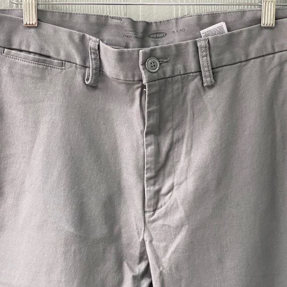 Old Navy Men's Ultimate Slim Dress Pants Size 36x30 Gray - Picture 3 of 7